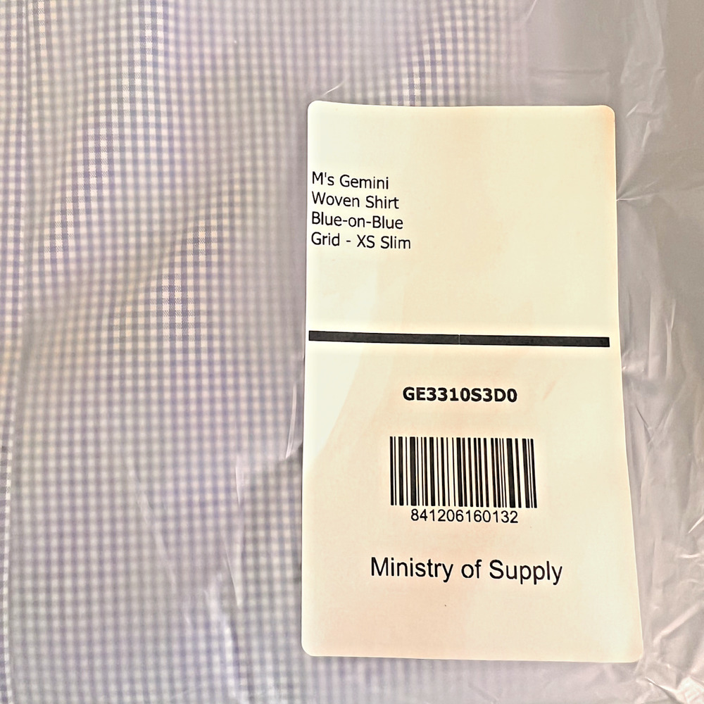 MINISTRY OF SUPPLY Gemini Woven Shirt Mens Size XS Slim Standard Blue NWT $125 - Picture 11 of 11